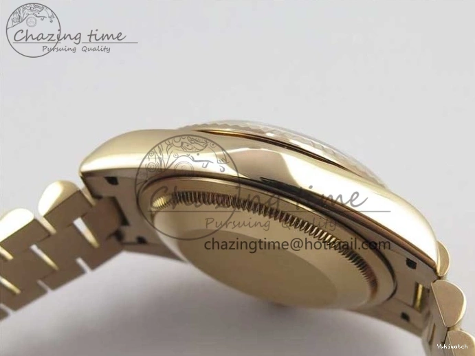 Best Bp RG Crystral 36 Edition 128239 on MOP Bracelet RG President Markers Dial Day-Date Maker White 0319